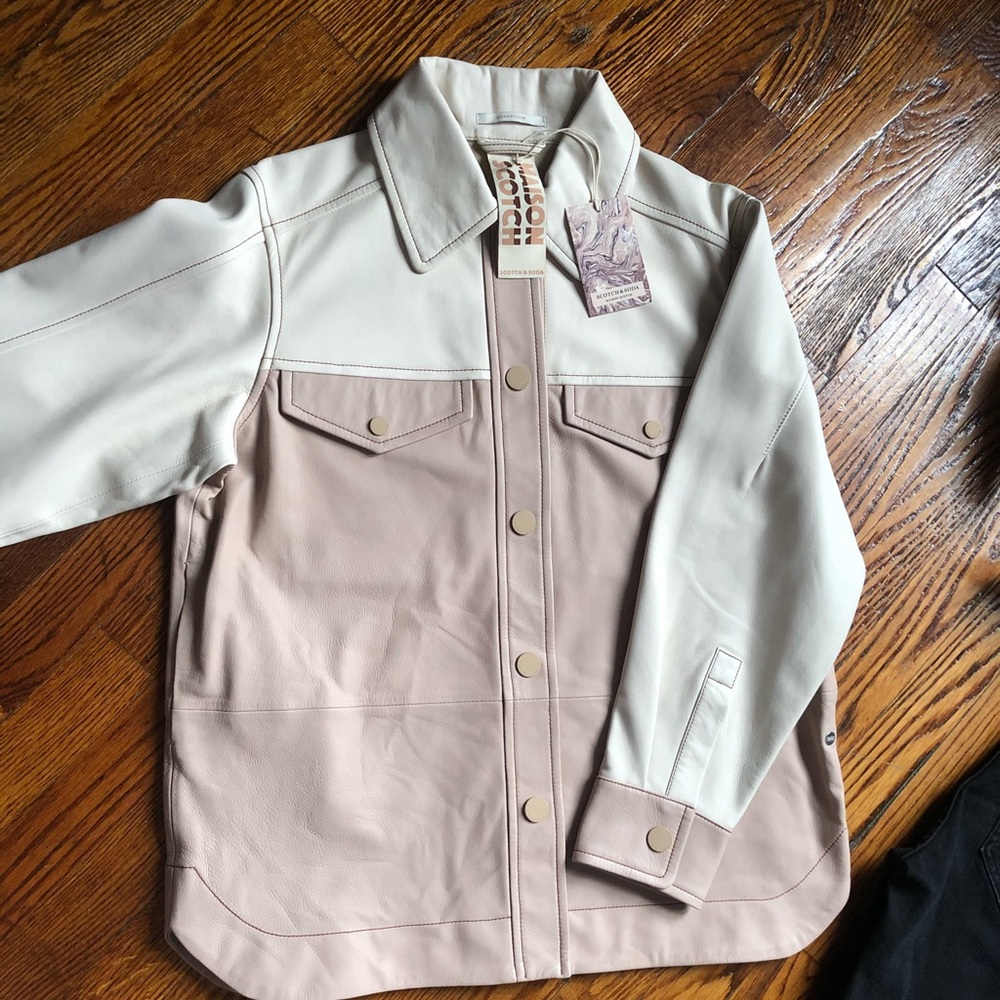 Scotch&Soda blush Pink Leather Jacket - Picture 3 of 15